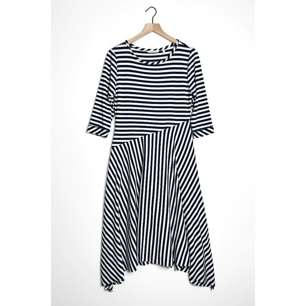 SOFT SURROUNDINGS Vivianna Striped Midi Dress